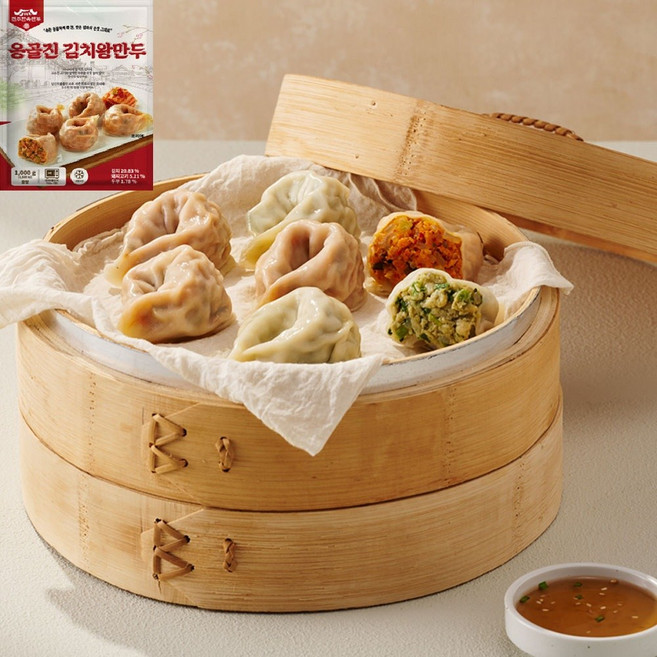전주한옥 옹골진왕만두 김치왕만두 1kg, 1개