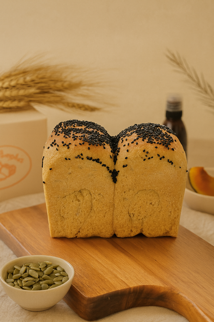 브라운펌킨 100% 통밀식빵 유기농통밀가루 노설탕 단호박통밀식빵 건강식빵 비건식빵, 760g, 1개