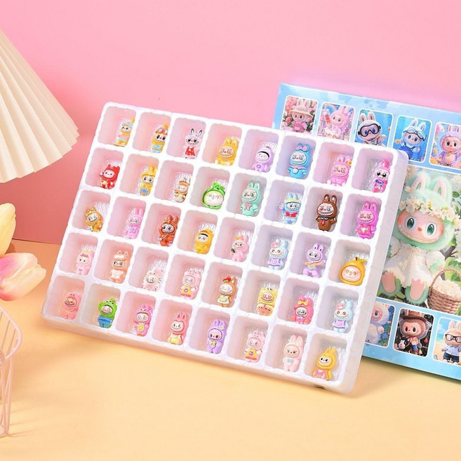 주토피아 랜덤피규어 랜덤깡 가챠 장난감, 라부부 40개, 1개