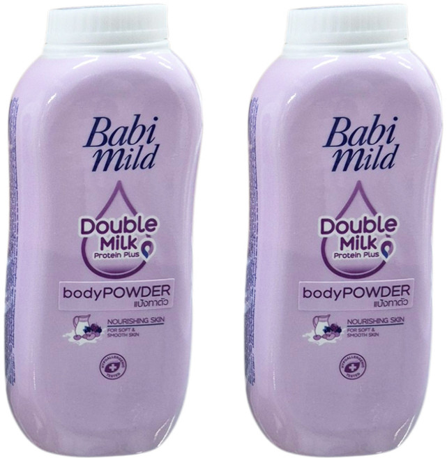 태국 바비 마일드 더블 밀크 바디 파우더 160g Babi Mild Double Milk Body Powder, 2개