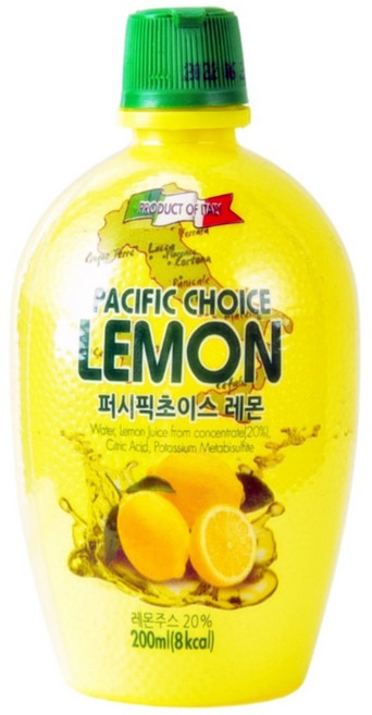 유로푸드 퍼시픽초이스 레몬, 200ml, 16개