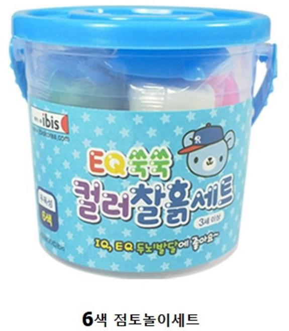 1500 EQ쑥쑥 재밌는 6색 점토놀이세트 블루 1개