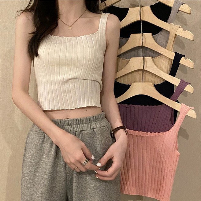 핀디걸 여성 슬림 나시 티셔츠 S-19