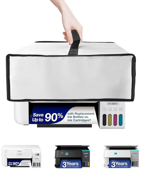 NUENSS-ROR Printer Dust Cover Waterproof Anti-Static Dustproof Heavyweight Printer Cover Case for, Silver