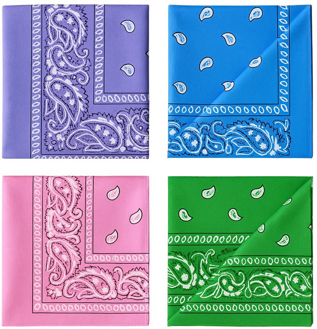 PridePage 반다나 페이즐리 대형 빅사이즈 등산 스카프 두건