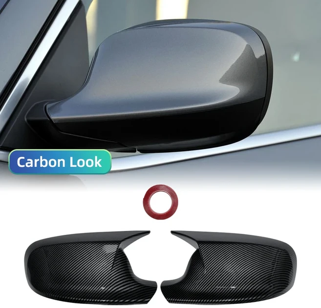 호환 탄소 섬유 차량 후면보기 도어 윙 사이드 미러 커버 캡 쉘 케이스 BMW X3 F25 X1 E84 Pre-LCI 2010 20, 01 CHINA