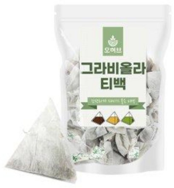 오허브 그라비올라 티백 그라비올라차 100개 삼각티백차 식수대용, 1개, 100개입