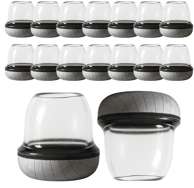 5세대 실켓 원형 의자발커버 바닥긁힘 소음방지, 16개, 그레이