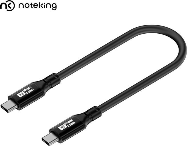USB 3.2 C to C 100W 0.5M PVC 모니터 8K 미러링 스마트폰 태블릿 노트북 게임기 PVC 블랙 충전 케이블, 1개, 0.5mm