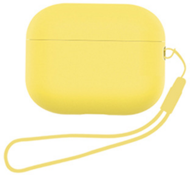 루디모어 에어팟 프로2 실리콘 케이스 + 스트랩, 옐로우, 1개
