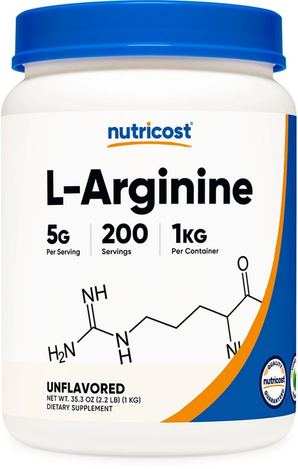 뉴트리코스트 운동효과개선 L-아르기닌 파우더 1개 1서빙 5g L-Arginine Powder, 1kg - 쿠팡