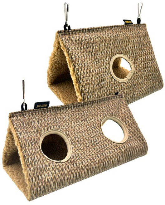 방수원단 꼬임 우드 패턴 모란 코뉴어 퀘이커 카이큐 세네갈 앵무새 침대, 2구, 1개