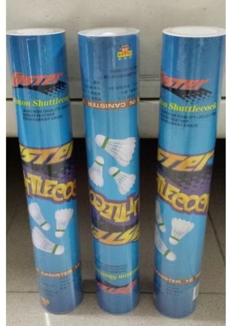 FASTER 羽毛球, 12個, 白, 12個裝