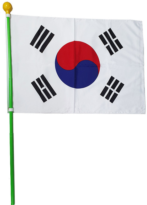 파티로 태극기 깃발 세트 60x90cm 국경일 행사용 3단깃대, 2세트, 혼합색상