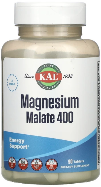 KAL Magnesium Malate 칼 마그네슘 말레이트 400mg 90타블렛 2팩, 90정, 2개 - 쿠팡