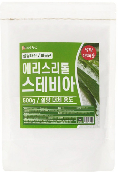 건강중심 미국산 에리스리톨 스테비아, 1개, 500g