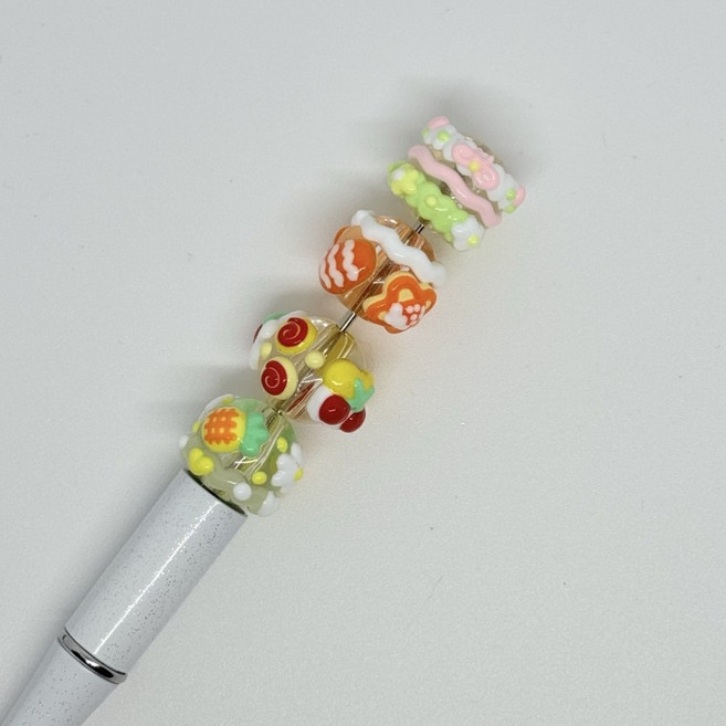 볼펜꾸미기 볼꾸 동대문 꾸미기 DIY AB코팅 케이크 크리스마스 마카롱 알록달록 미니 유광 초코, 1개, 상세페이지 참조