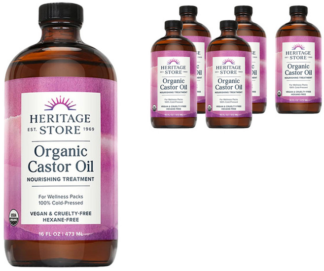 헤리티지스토어 캐스터 오일, 473ml, 6개