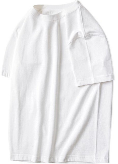 피리미엄 300G고중량 100%면 사계절 무지 반팔 티셔츠 포도색 5종 세트 무지개색 5종 세트