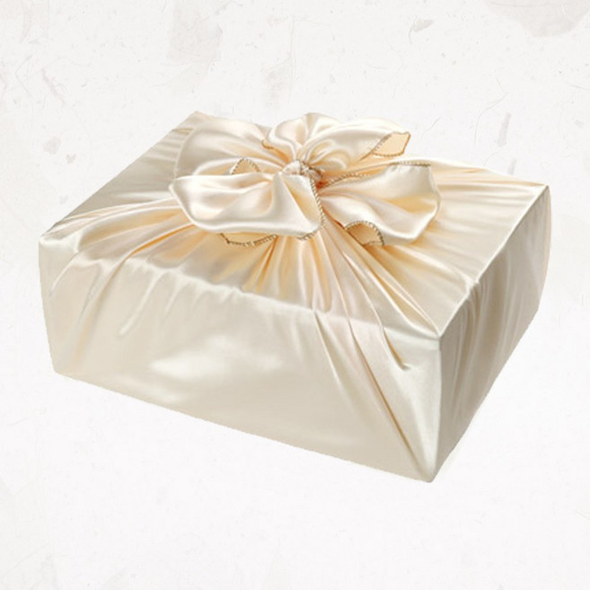 [글라라세상] 선물포장용 공단보자기 특대(124x124cm), 아이보리색, 1장