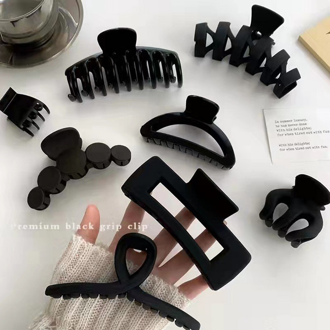 무광 블랙 집게핀 {교차가능 3개부터무료배송 }