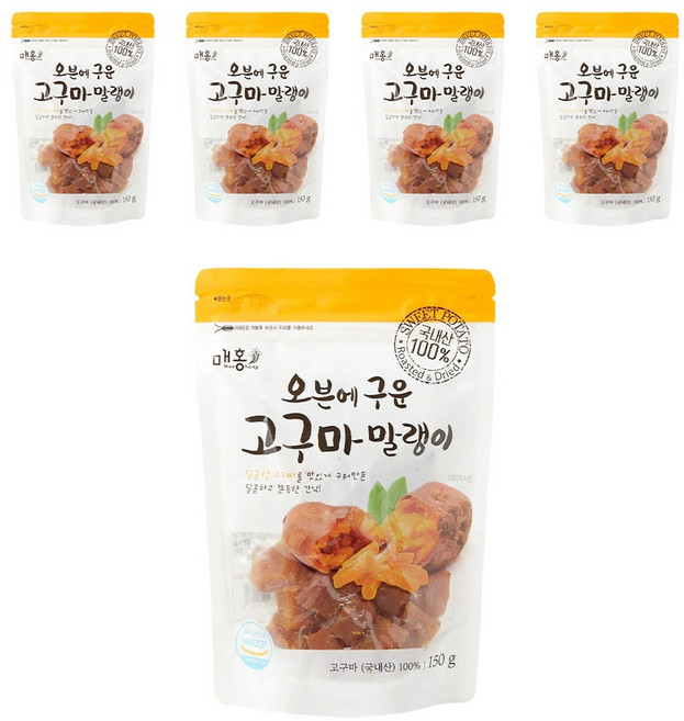 [매홍] 오븐에 구운 고구마 말랭이(국내산), 150g, 4개