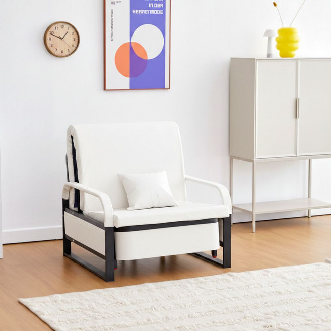 엘티제이 접이식 침대 라텍스 소파베드 L5, 라텍스 소파베드 아이보리