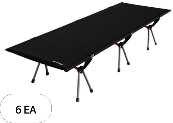 카르닉 초경량 로우 야전침대, 블랙, 6세트