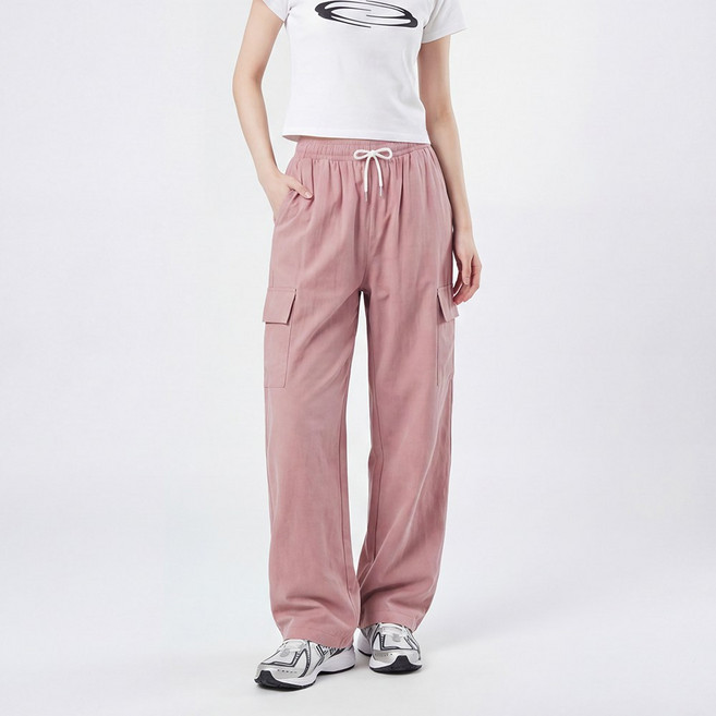 모노마인 남녀공용 여름바지 카고 와이드팬츠 바스락바지 밴딩 작업복 카고바지 쿨링 팬츠