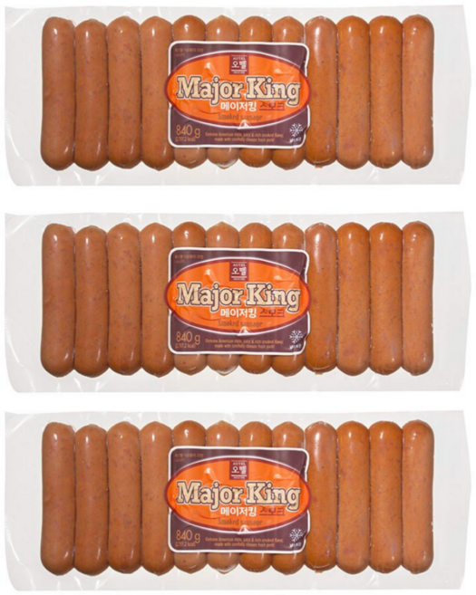 메이저킹치즈소시지 /오뗄 소시지 소세지, 840g, 3개