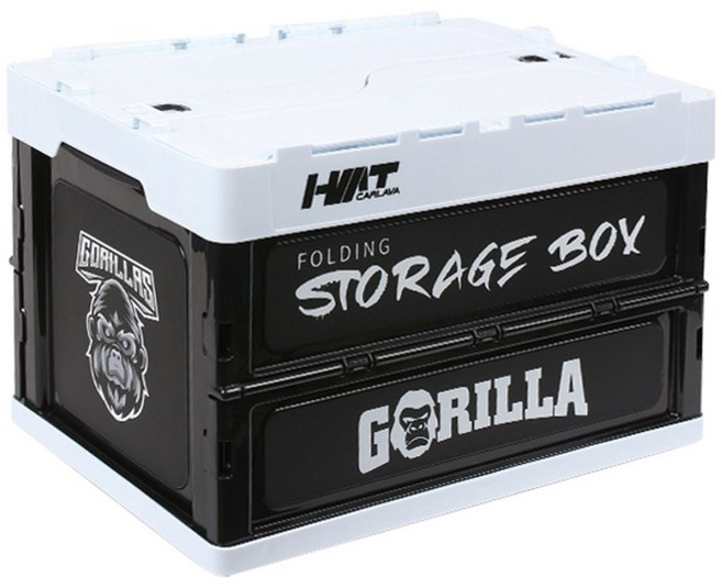 에이치엠티 트렁크 정리함 36L, 화이트+블랙