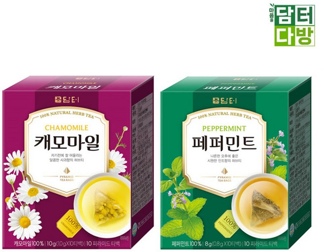 담터 캐모마일 + 페퍼민트 허브차 10티백 jck+915Xl