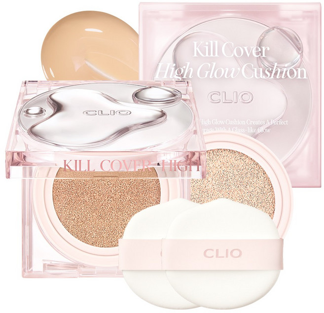 클리오 킬커버 하이 글로우 쿠션 기획세트(본품+리필+퍼프2매), 4 진저, 1개