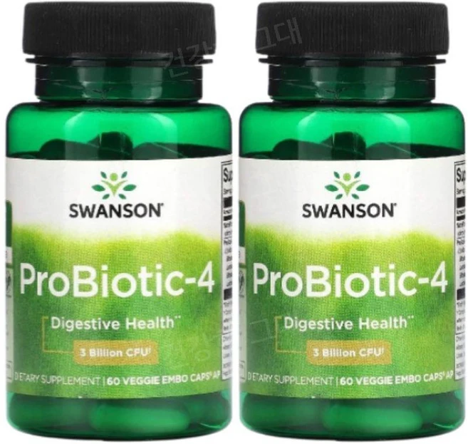 스완슨 프로바이오틱스 유산균 30억 60캡슐 2개 비피도박테리움 락토바실러스, 기본, 60정 - 쿠팡