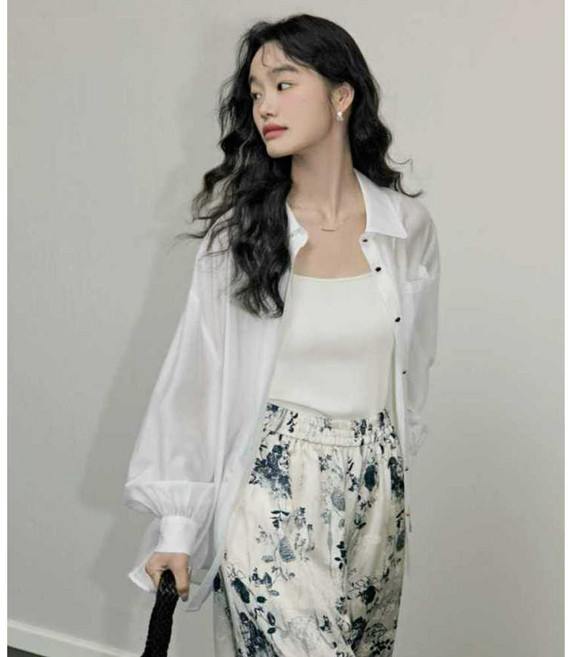 KUOSE 쿠오세셔츠 화이트 텐셀 KSL2403013 얇은 남방