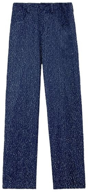 미드 웨이스트 팬츠 스트레이트 여성용 가을 트위드 데님