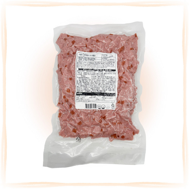 선진 바베큐 스모크햄D 1kg 냉동 다이스햄, 1개