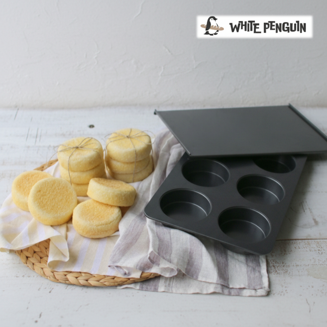 [국내당일발송] 화이트펭귄 실리콘코팅 제과틀 15종 홈베이킹, 8 잉글리시머핀틀, 1개
