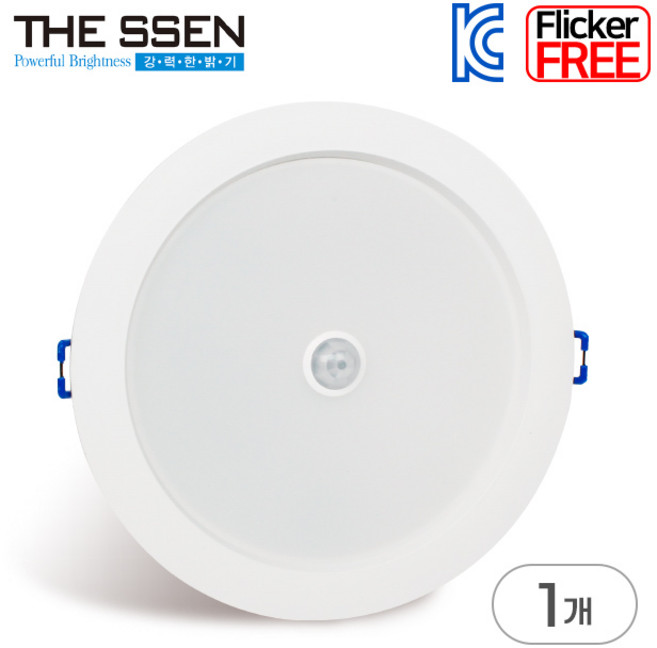 더쎈 LED 매입 센서등 에코 6인치 15W 센서등 플리커프리 매립등, 1개, 주백색(아이보리빛)