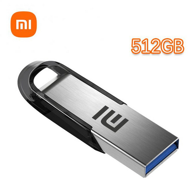 샤오미 메탈 플래시 드라이브 썸드라이브 펜드라이브 방수 U 디스크 키링 메모리 USB 고정 가능 TB 2TB 256GB 5 2GB, 512GB 2, 1개