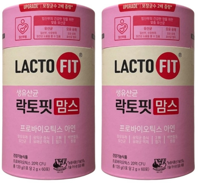 종근당건강 락토핏 생유산균 맘스 2g 60포 2개