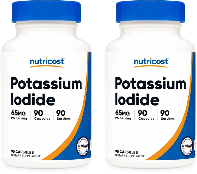 뉴트리코스트 요오드화 칼륨 65mg 90캡슐 2개, 90정 - 쿠팡