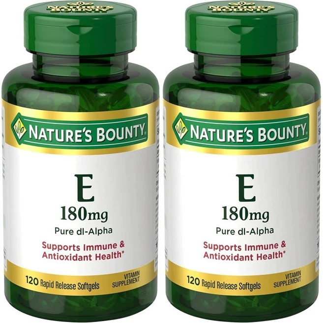 Nature's Bounty 네이쳐스 바운티 비타민 E 180mg 120정 2팩, 2병 - 쿠팡