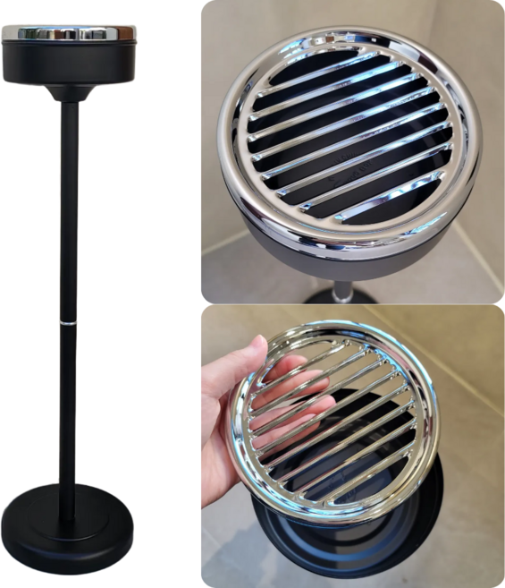 타비 스탠드 재떨이 실외 실내 업소용 야외, 검정색, 1개