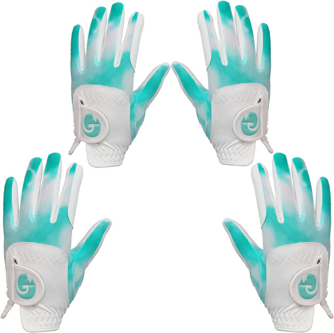 GNX 주니어 프리 골프장갑, 화이트, 2세트