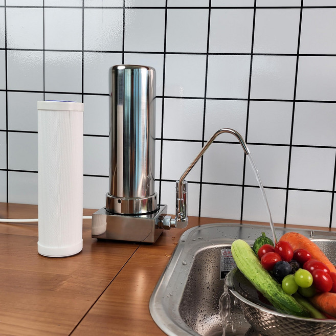 아리샘 대용량 싱크대 미니 직수 정수기 무전원 자가설치 무타공 1인가구 정수기 필터 AM-101S