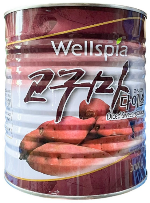 2116 웰스피아 고구마 다이스 (국산) 3kg 설정 통조림, 5개