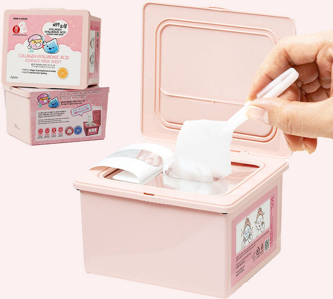 깨끗한피부 콜라겐 히알루론산 에센스 뽑아쓰는 대용량 마스크 시트 30매, 1개, 30개입