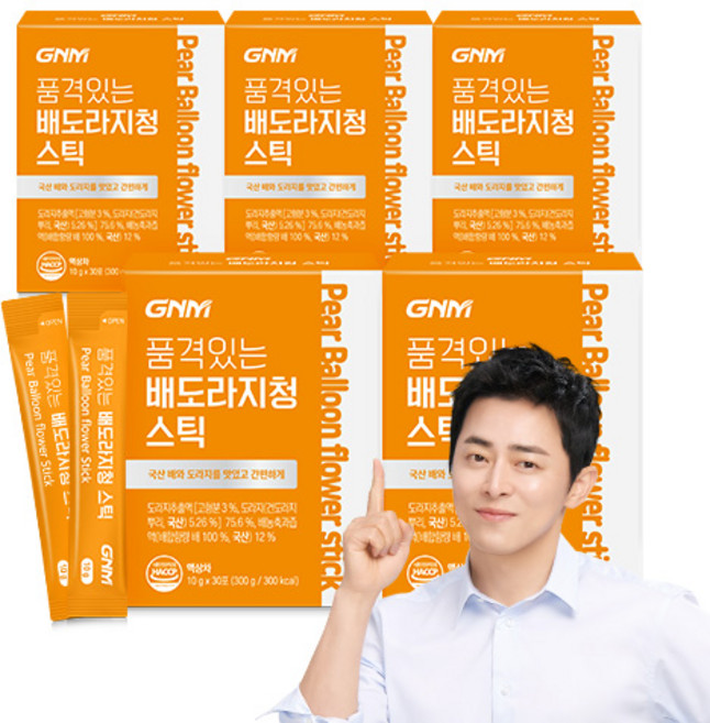 GNM자연의품격 국산 배 도라지청 스틱, 10g, 30개입, 5개