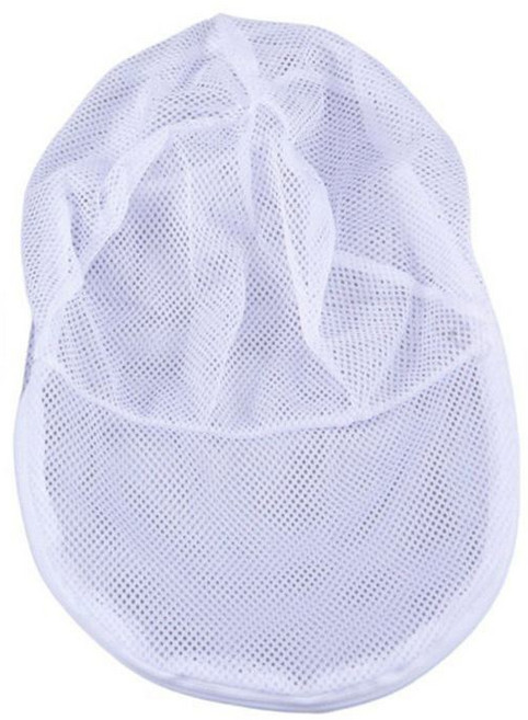 모자 세탁기 휴대용 세탁 케이지 홀더 프레임 평면 및 곡선 랙 분리 가능, 1개, White-Wash Bags